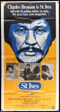 4y946 ST. IVES int'l 3sh '76 huge headshot of Charles Bronson, he's never been more dangerous!