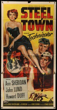 4y947 STEEL TOWN 3sh '52 Lund & Duff are men of steel and sexy Ann Sheridan is a woman of flesh!