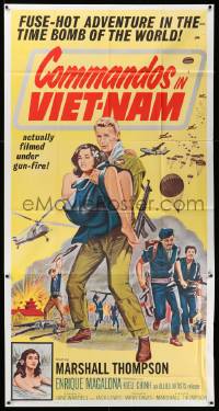 4y999 YANK IN VIET-NAM int'l 3sh '64 Commandos in Viet-Nam, actually filmed under gun-fire!