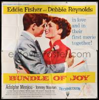 4y016 BUNDLE OF JOY 6sh '57 romantic super close up of Debbie Reynolds & Eddie Fisher!