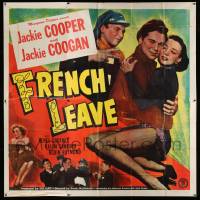 4y033 FRENCH LEAVE 6sh '48 child stars Jackie Cooper & Jackie Coogan all grown up!
