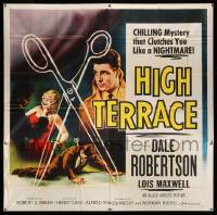 4y042 HIGH TERRACE 6sh '56 Dale Robertson, English mystery that clutches you like a nightmare!