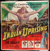 4y045 INDIAN UPRISING 6sh '51 Montgomery is leader of whites & Audrey Long is teacher of the Reds!