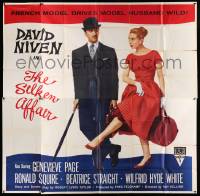 4y080 SILKEN AFFAIR 6sh '56 David Niven is a model husband, sexy Genevieve Page is a French model!