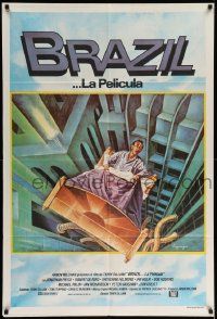 4y289 BRAZIL Argentinean '85 Terry Gilliam, sci-fi fantasy art of Jonathan Pryce by Lagarrigue!