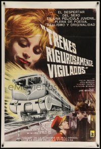 4y295 CLOSELY WATCHED TRAINS Argentinean '66 Ostre Sledovane Vlaky, classic coming-of-age comedy!
