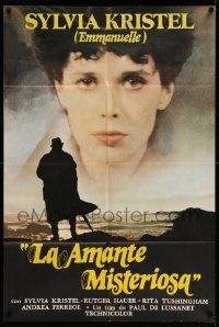 4y343 MYSTERIES Argentinean '78 Emmanuelle's Sylvia Kristel in the sky above man's silhouette!