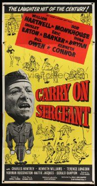 4y758 CARRY ON SERGEANT English 3sh '59 Gerald Thomas wacky military comedy, great cartoon art!