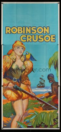 4y914 ROBINSON CRUSOE stage play English 3sh '30s sexy close up of female hero by Friday & ship!