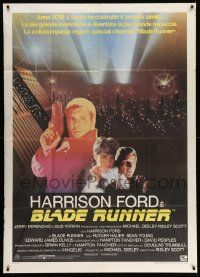 4y407 BLADE RUNNER Italian 1p '82 Ridley Scott sci-fi classic, Harrison Ford, Rutger Hauer