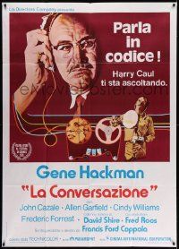 4y439 CONVERSATION Italian 1p '74 Gene Hackman is an invader of privacy, Francis Ford Coppola