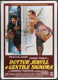 4y457 DOTTOR JEKYLL E GENTILE SIGNORA Italian 1p '79 great art of sexy half-naked Edwige Fenech!
