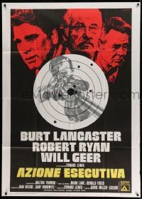 4y470 EXECUTIVE ACTION Italian 1p '74 Burt Lancaster, Robert Ryan, JFK assassination, different!