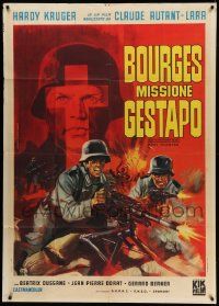 4y489 FRANCISCAN OF BOURGES Italian 1p '69 cool Piovano artwork of Hardy Kruger in World War II!