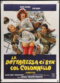 4y539 LA DOTTORESSA CI STA COL COLONNELLO Italian 1p '80 art of sexy nurse by Enzo Sciotti!