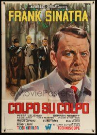 4y584 NAKED RUNNER Italian 1p '67 completely different art of Frank Sinatra by Giuliano Nistri!