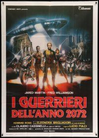 4y634 ROME 2072 AD: THE NEW GLADIATORS Italian 1p '83 Lucio Fulci, cool sci-fi art by Enzo Sciotti!