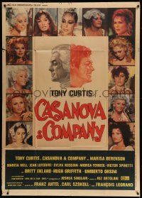 4y658 SOME LIKE IT COOL Italian 1p '77 art of Tony Curtis + his many lovers, Casanova & Company!
