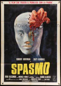 4y659 SPASMO Italian 1p '74 Umberto Lenzi's Spasmo, cool gruesome art by Ezio Tarantelli