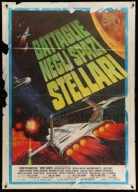 4y703 WAR IN SPACE Italian 1p '78 Battaglie Negli Spazi Stellari, cool sci-fi artwork!