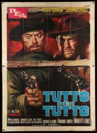4y165 GO FOR BROKE Italian 2p '68 Umberto Lenzi's Tutto per tutto, Olivetti spaghetti western art!