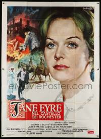 4y180 JANE EYRE Italian 2p '71 Charlotte Bronte novel, different art of Susannah York by Ciriello!