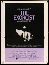 4z217 EXORCIST 30x40 '74 William Friedkin, Max Von Sydow, William Peter Blatty horror classic!