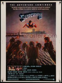 4z260 SUPERMAN II 30x40 '81 Christopher Reeve, Terence Stamp, great image of villains!