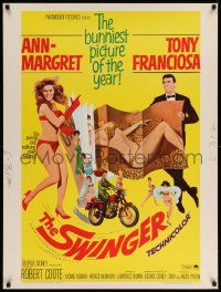 4z261 SWINGER 30x40 '66 super sexy Ann-Margret, Tony Franciosa, the bunniest picture of the year!