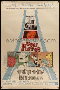 4z362 GAY PURR-EE 40x60 '62 Judy Garland, Robert Goulet, Red Buttons, cartoon cats!