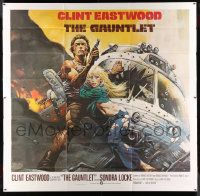 4z095 GAUNTLET 6sh '77 great art of Clint Eastwood & Sondra Locke by Frank Frazetta!