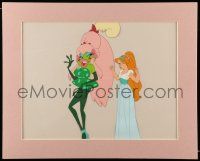 4z180 THUMBELINA matted animation cel '94 Don Bluth animation, great image with frog lady!