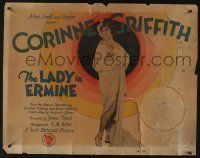 4z060 LADY IN ERMINE 1/2sh '27 wonderful image of beautiful Corrine Griffith clad only in fur!