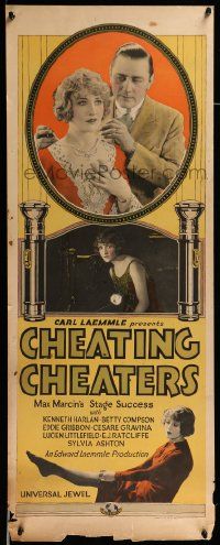4z073 CHEATING CHEATERS insert '27 sexy Betty Compson's criminal family tries to rob other crooks!