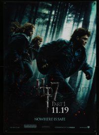 4z297 HARRY POTTER & THE DEATHLY HALLOWS PART 1 mylar 37x52 special '10 Radcliffe, Grint & Watson!