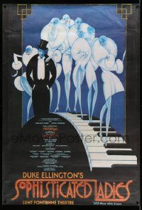 4z303 SOPHISTICATED LADIES 41x60 stage poster '81 based on the music of Duke Ellington, cool TW art!