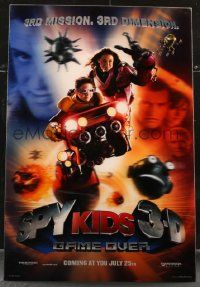 4z147 SPY KIDS 3-D lenticular teaser 1sh '03 Antonio Banderas, Ricardo Montalban, Stallone!