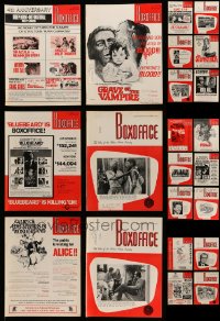 5a088 LOT OF 22 BOX OFFICE 1972 EXHIBITOR MAGAZINES '72 filled with movie images & information!