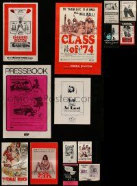 5a073 LOT OF 14 UNCUT SEXPLOITATION PRESSBOOKS '60s-70s advertising images from sexy movies!