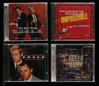5a292 LOT OF 4 CD SOUNDTRACKS '90s-00s The Man from U.N.C.L.E., Mission: Impossible, Peter Gunn!