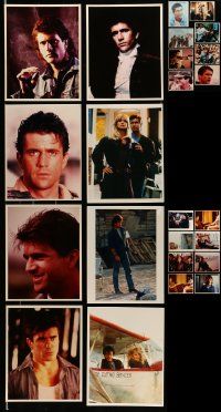 5a384 LOT OF 24 MEL GIBSON COLOR REPRO 8X10 STILLS '90s great portraits & movie scenes!
