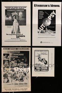 5a078 LOT OF 6 UNCUT HORROR PRESSBOOKS '60s-70s advertising images from a variety of movies!