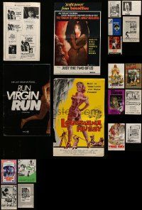 5a069 LOT OF 19 UNCUT SEXPLOITATION PRESSBOOKS '60s-70s advertising images from sexy movies!