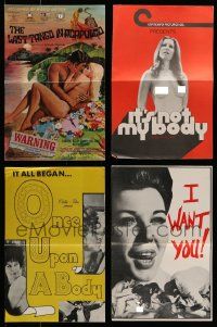 5a075 LOT OF 11 UNCUT SEXPLOITATION PRESSBOOKS '60s-70s lots of sexy advertising images!
