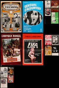 5a067 LOT OF 22 UNCUT SEXPLOITATION PRESSBOOKS '60s-70s advertising a variety of sexy movies!