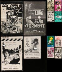 5a074 LOT OF 12 UNCUT SEXPLOITATION PRESSBOOKS '60s-70s lots of sexy advertising images!