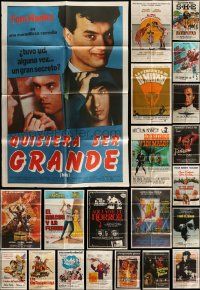 5a282 LOT OF 44 FOLDED ARGENTINEAN POSTERS '60s-80s images from a variety of different movies!