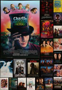 5a446 LOT OF 25 UNFOLDED MOSTLY DOUBLE-SIDED 27X40 ONE-SHEETS '90s-00s great movie images!