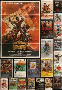 5a284 LOT OF 24 FOLDED ARGENTINEAN POSTERS '60s-80s images from a variety of different movies!