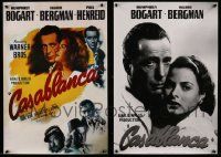 5a317 LOT OF 2 UNFOLDED 15x21 CASABLANCA COMMERCIAL POSTERS '90s Humphrey Bogart, Ingrid Bergman!